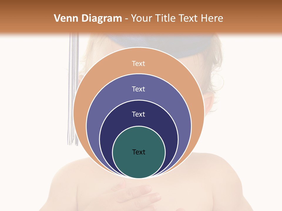 A Baby Wearing A Graduation Cap And Holding His Hands Together PowerPoint Template