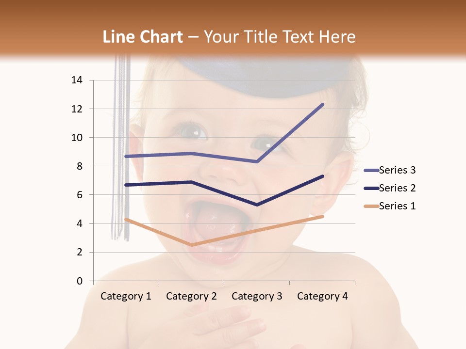 A Baby Wearing A Graduation Cap And Holding His Hands Together PowerPoint Template