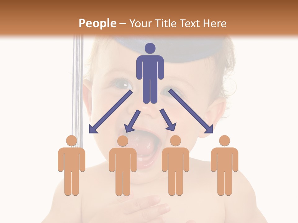 A Baby Wearing A Graduation Cap And Holding His Hands Together PowerPoint Template