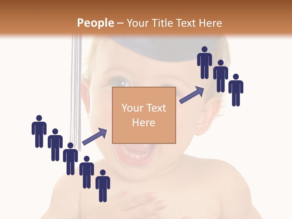 A Baby Wearing A Graduation Cap And Holding His Hands Together PowerPoint Template