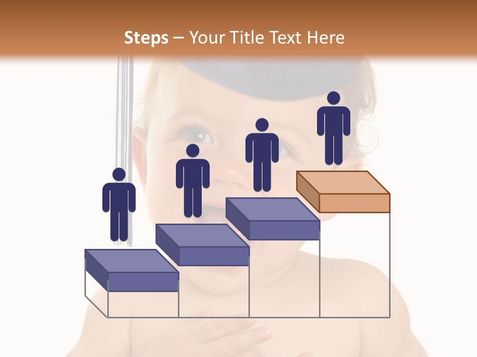 A Baby Wearing A Graduation Cap And Holding His Hands Together PowerPoint Template