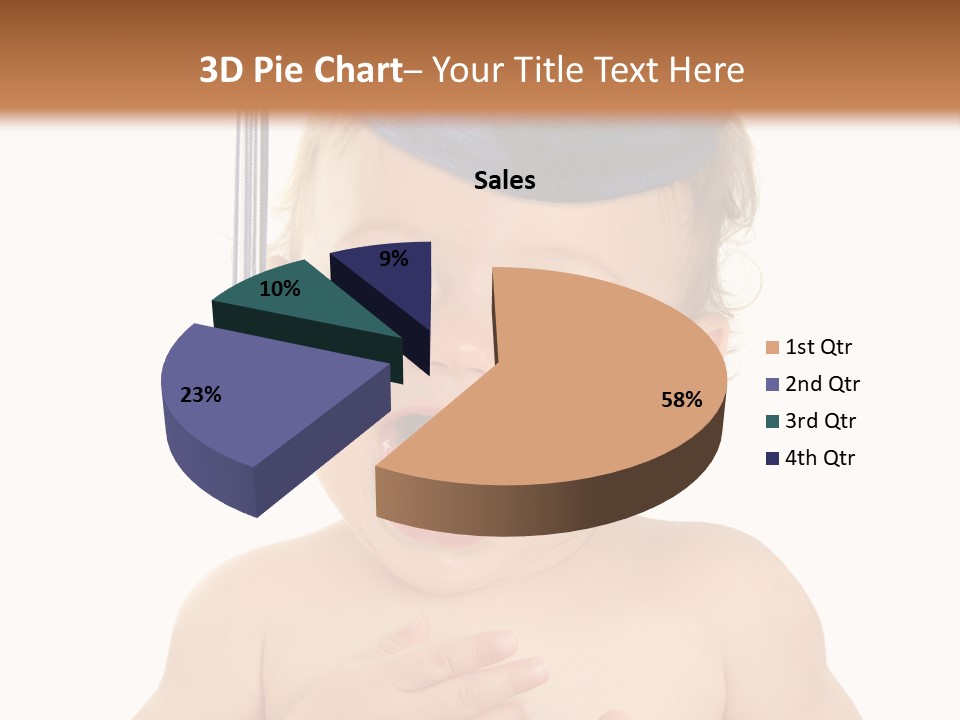 A Baby Wearing A Graduation Cap And Holding His Hands Together PowerPoint Template