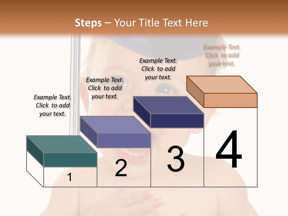 A Baby Wearing A Graduation Cap And Holding His Hands Together PowerPoint Template