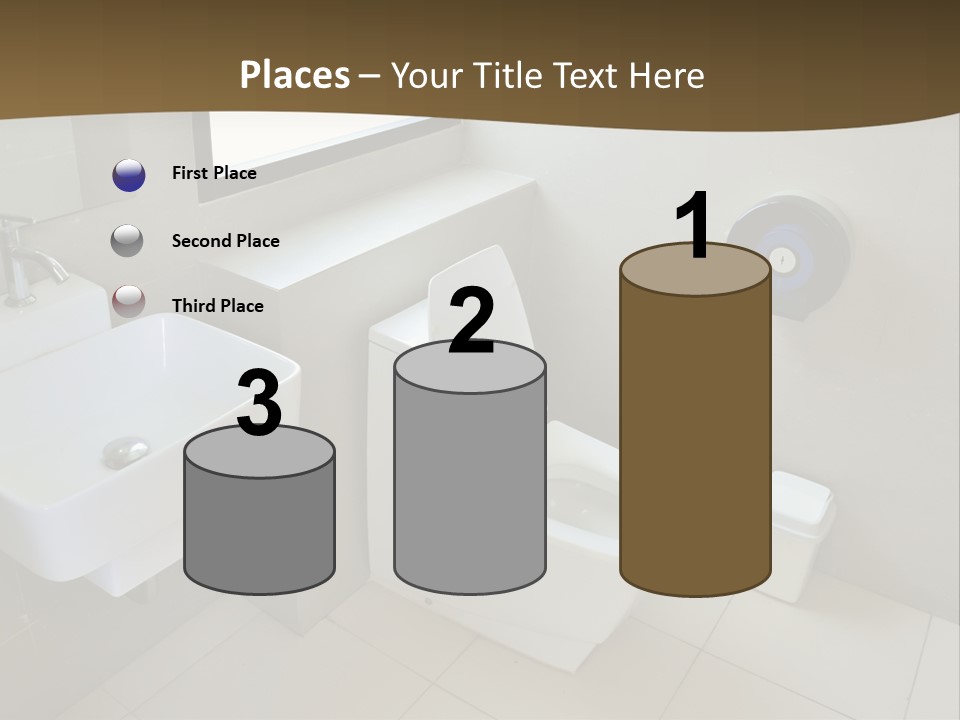 A White Toilet Sitting Next To A White Sink PowerPoint Template