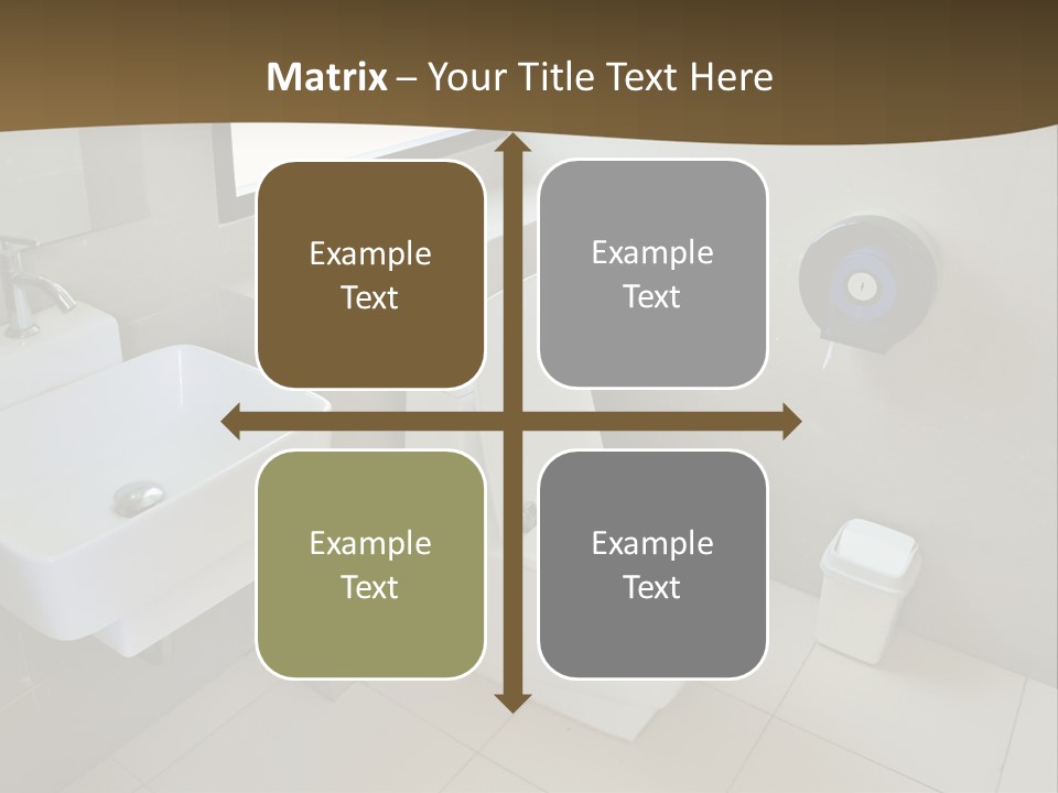 A White Toilet Sitting Next To A White Sink PowerPoint Template