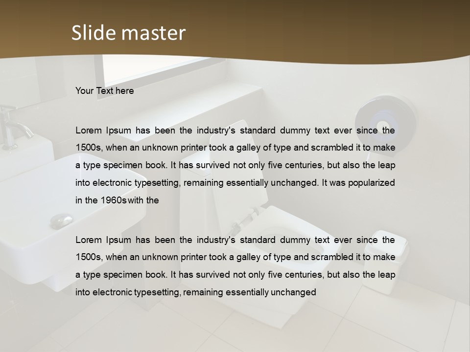 A White Toilet Sitting Next To A White Sink PowerPoint Template