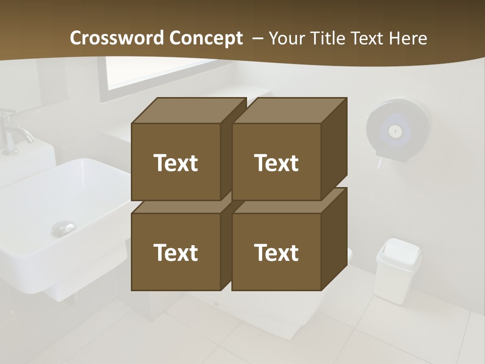 A White Toilet Sitting Next To A White Sink PowerPoint Template