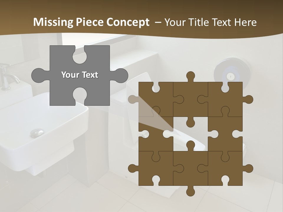 A White Toilet Sitting Next To A White Sink PowerPoint Template