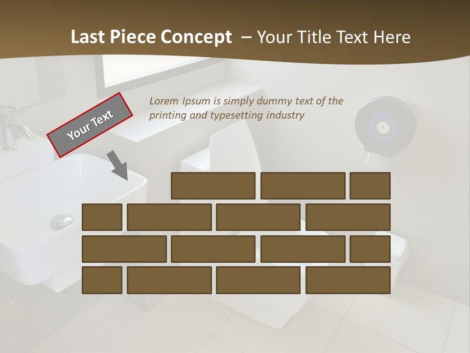 A White Toilet Sitting Next To A White Sink PowerPoint Template