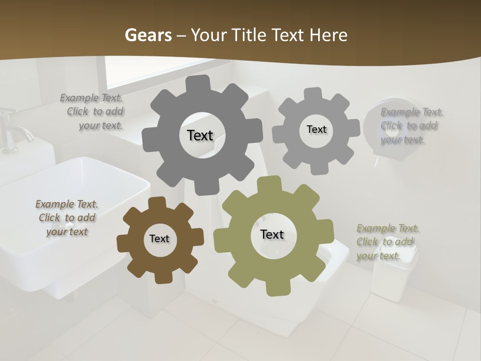 A White Toilet Sitting Next To A White Sink PowerPoint Template