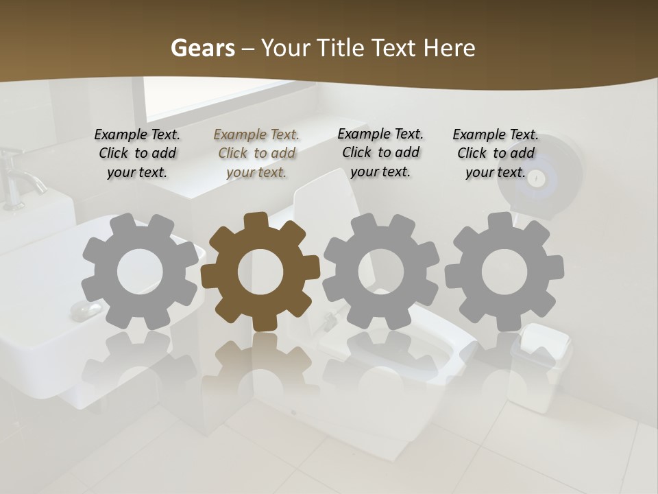 A White Toilet Sitting Next To A White Sink PowerPoint Template
