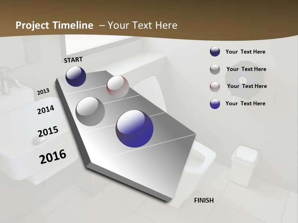 A White Toilet Sitting Next To A White Sink PowerPoint Template