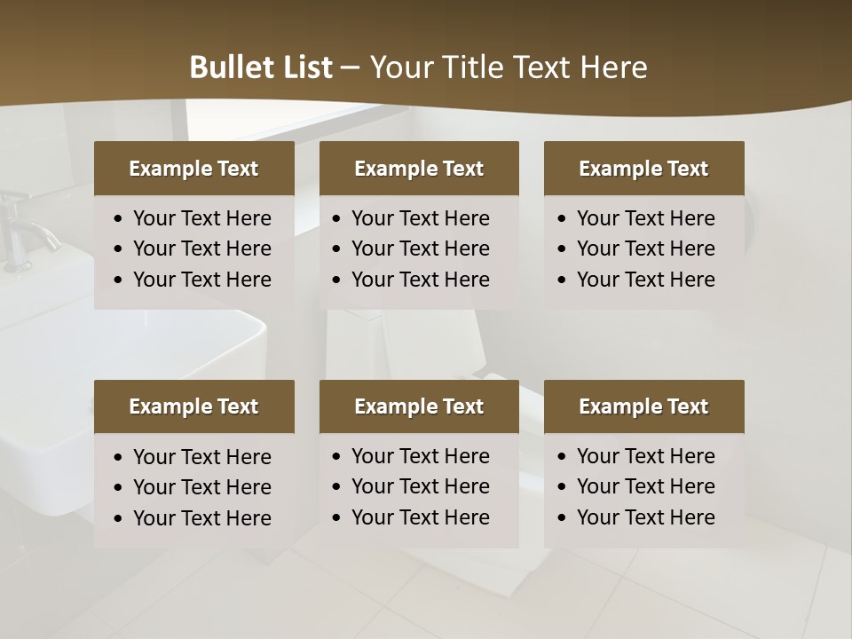 A White Toilet Sitting Next To A White Sink PowerPoint Template