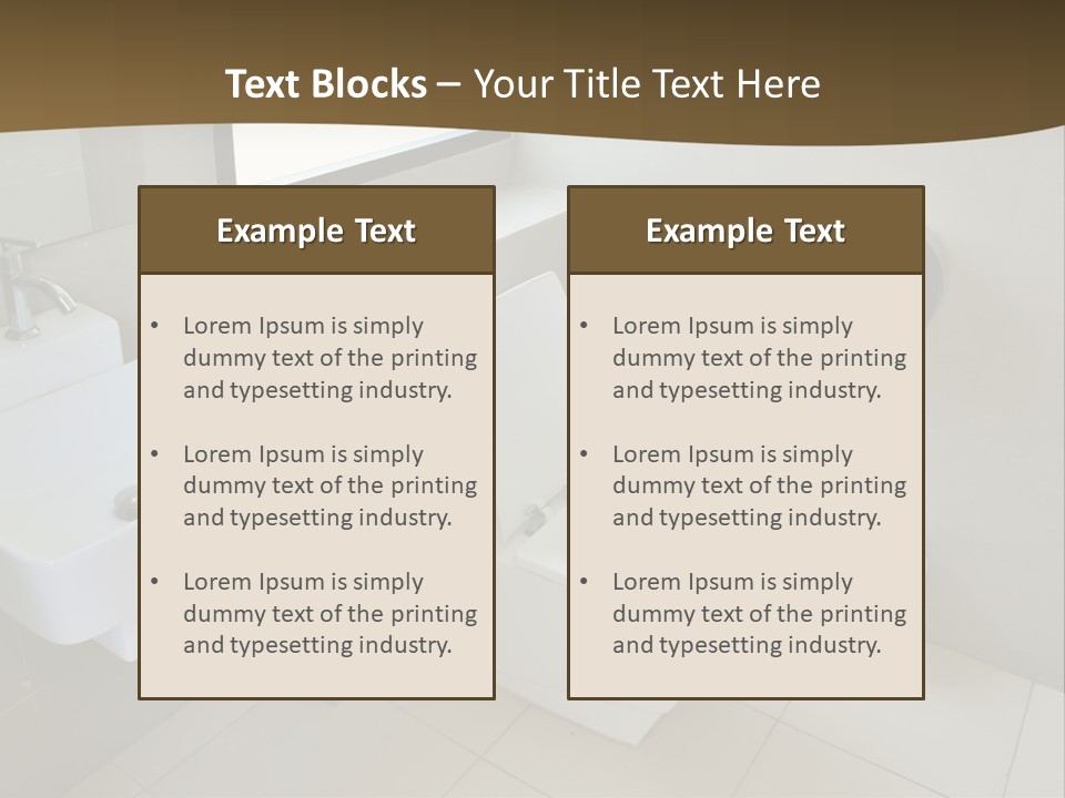 A White Toilet Sitting Next To A White Sink PowerPoint Template