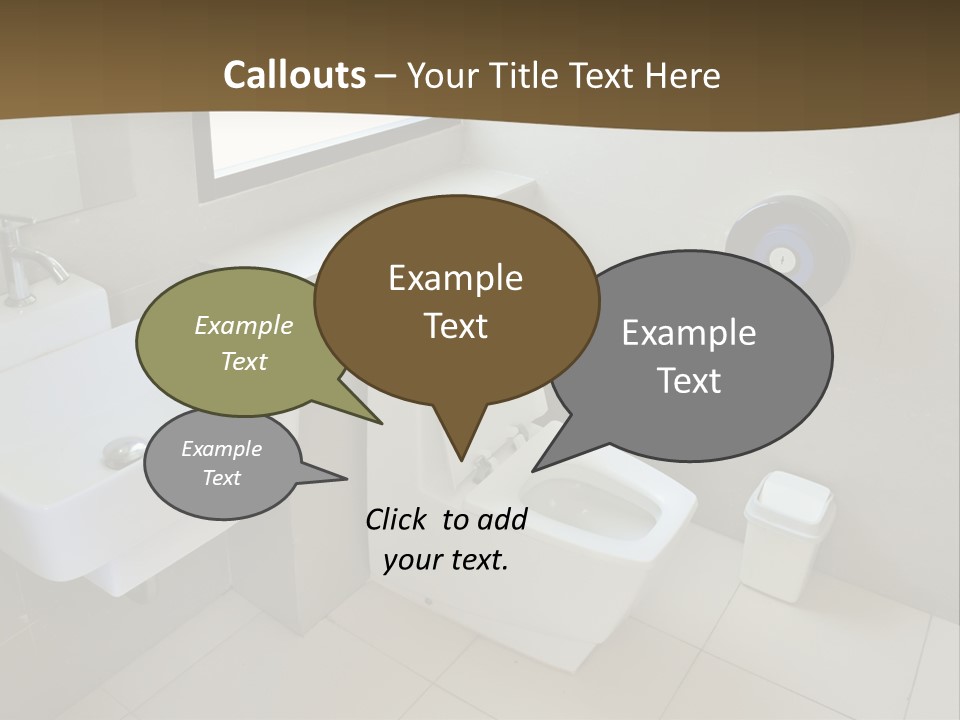 A White Toilet Sitting Next To A White Sink PowerPoint Template
