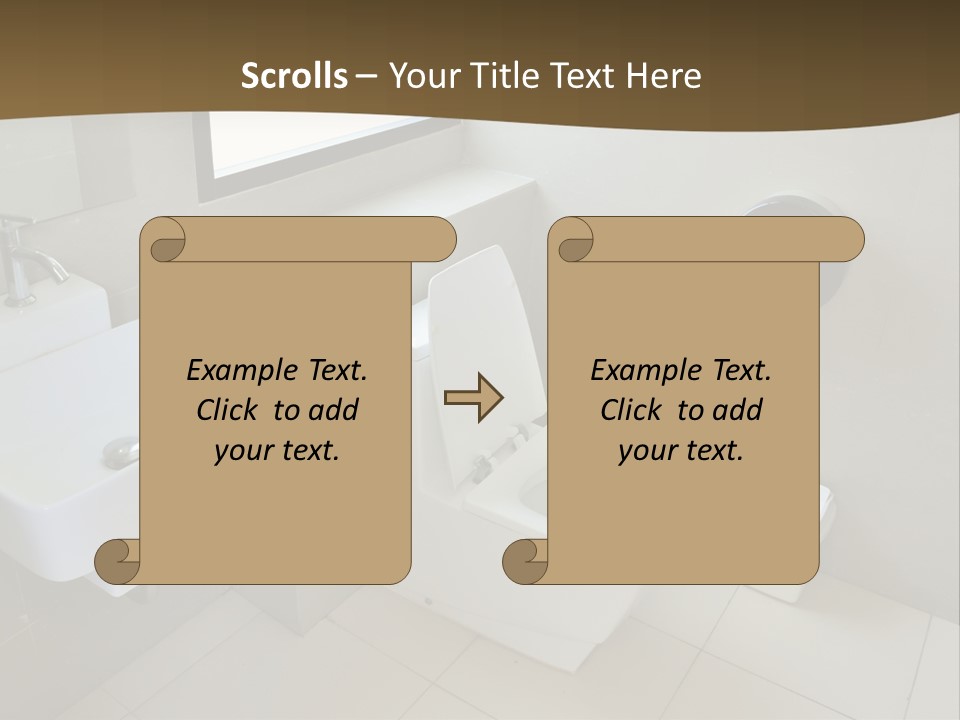 A White Toilet Sitting Next To A White Sink PowerPoint Template