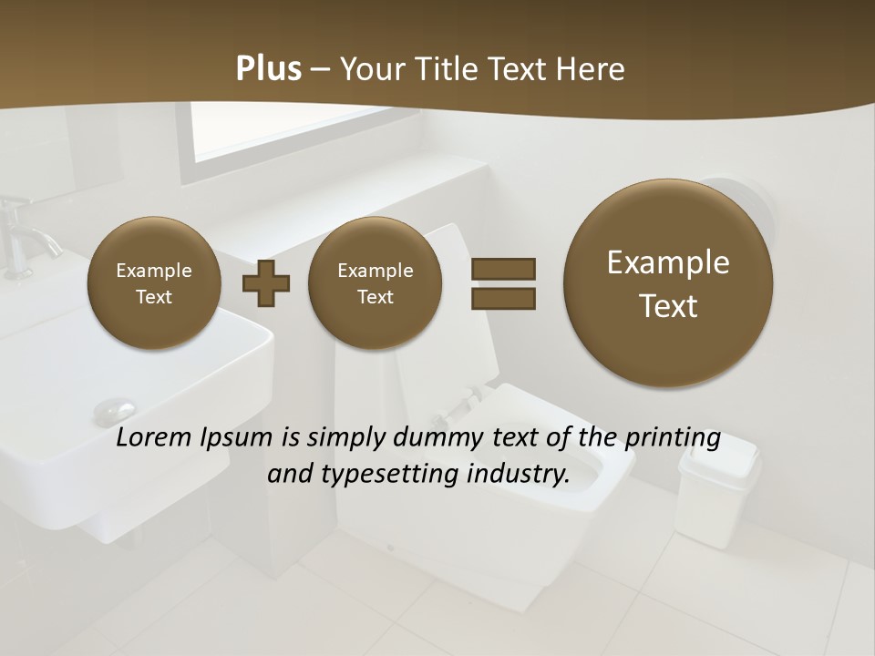A White Toilet Sitting Next To A White Sink PowerPoint Template