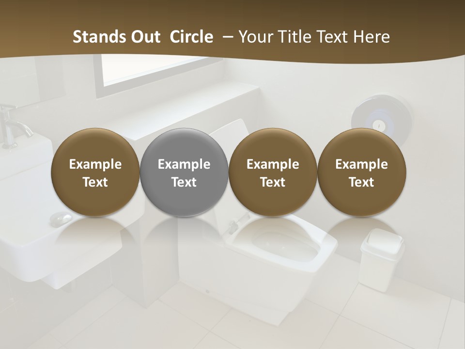 A White Toilet Sitting Next To A White Sink PowerPoint Template