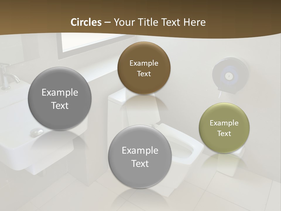 A White Toilet Sitting Next To A White Sink PowerPoint Template
