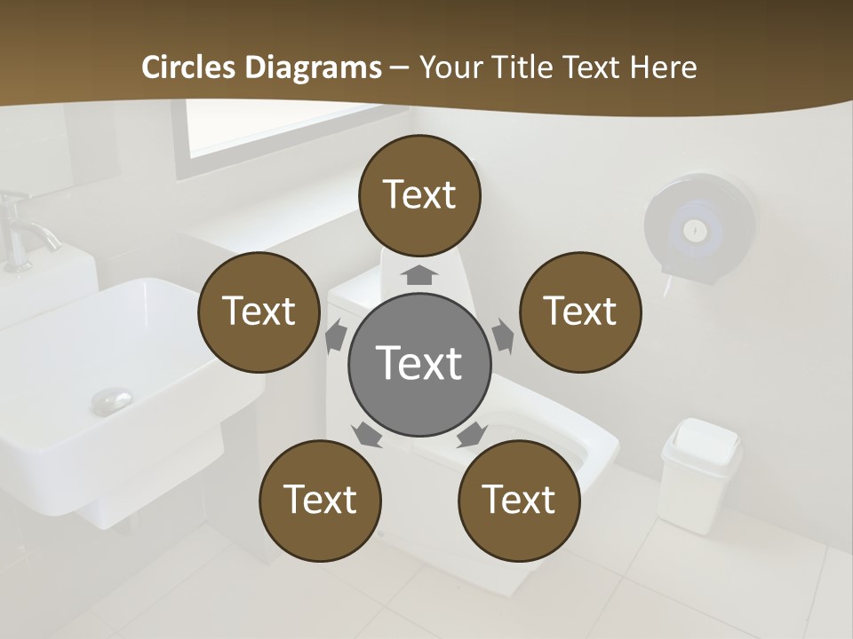 A White Toilet Sitting Next To A White Sink PowerPoint Template