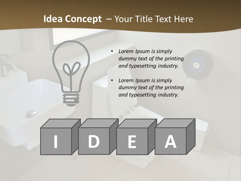 A White Toilet Sitting Next To A White Sink PowerPoint Template