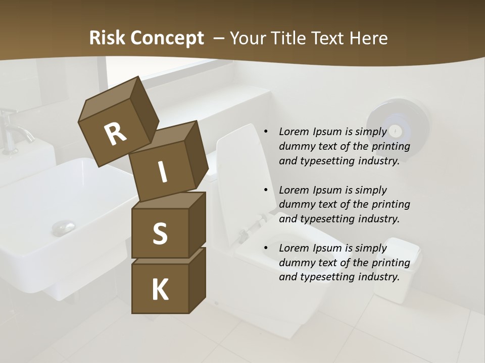A White Toilet Sitting Next To A White Sink PowerPoint Template
