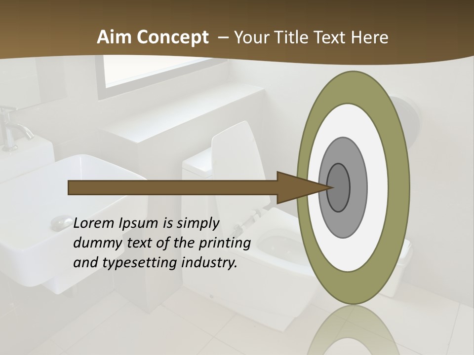 A White Toilet Sitting Next To A White Sink PowerPoint Template