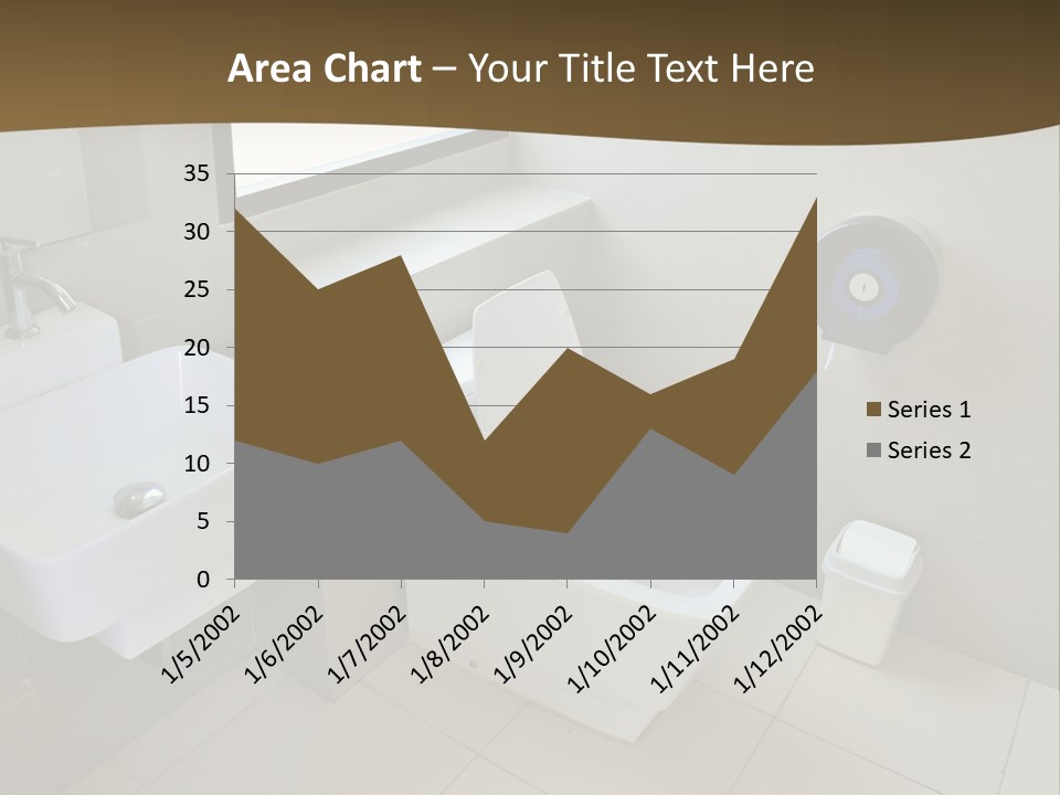 A White Toilet Sitting Next To A White Sink PowerPoint Template