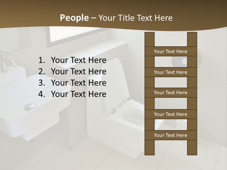 A White Toilet Sitting Next To A White Sink PowerPoint Template