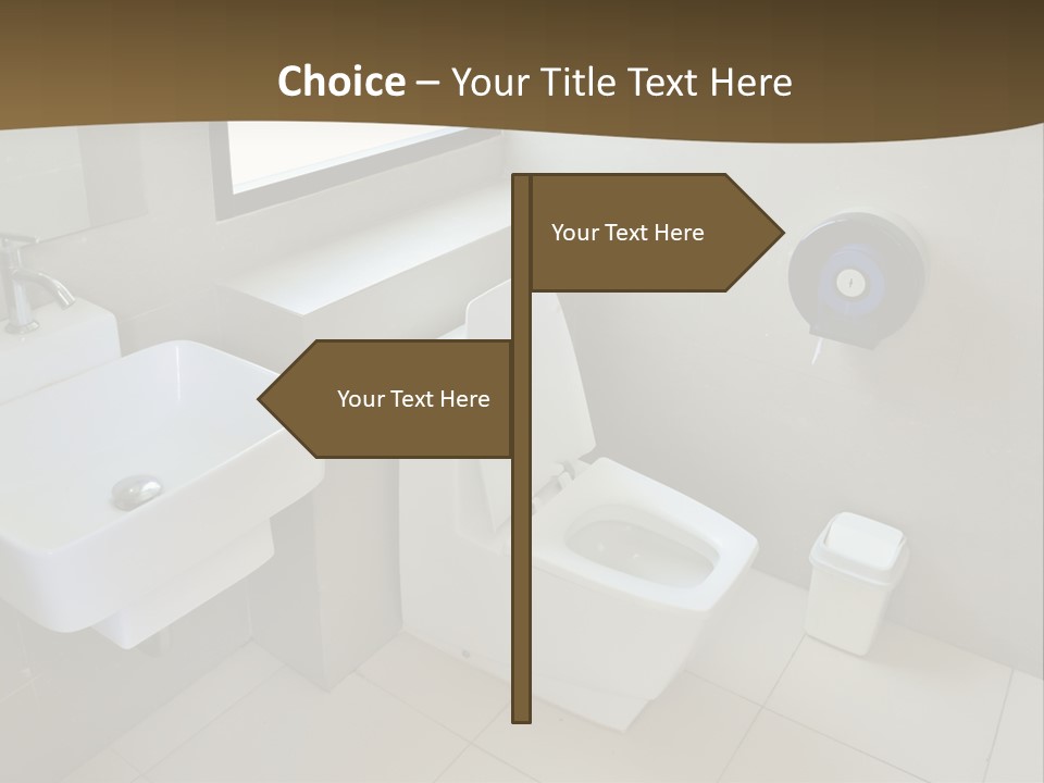 A White Toilet Sitting Next To A White Sink PowerPoint Template