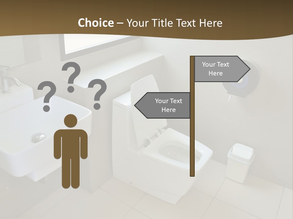 A White Toilet Sitting Next To A White Sink PowerPoint Template