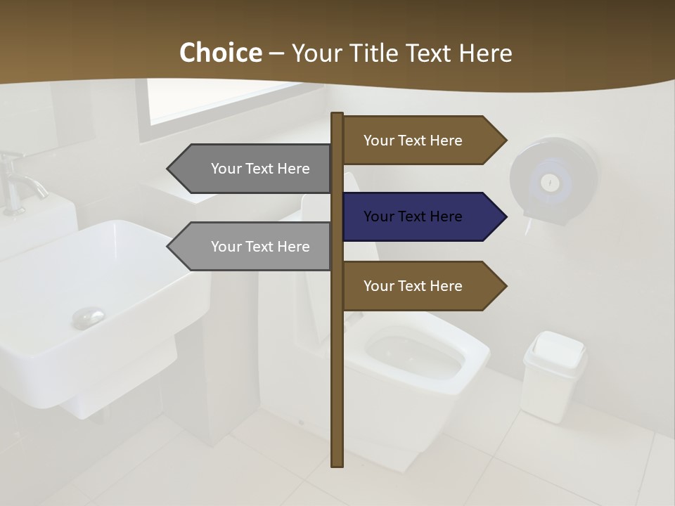 A White Toilet Sitting Next To A White Sink PowerPoint Template