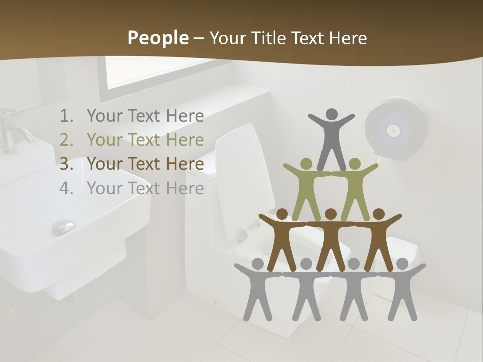 A White Toilet Sitting Next To A White Sink PowerPoint Template