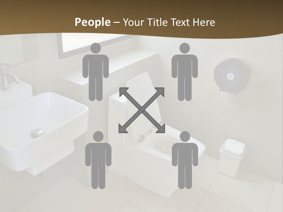 A White Toilet Sitting Next To A White Sink PowerPoint Template