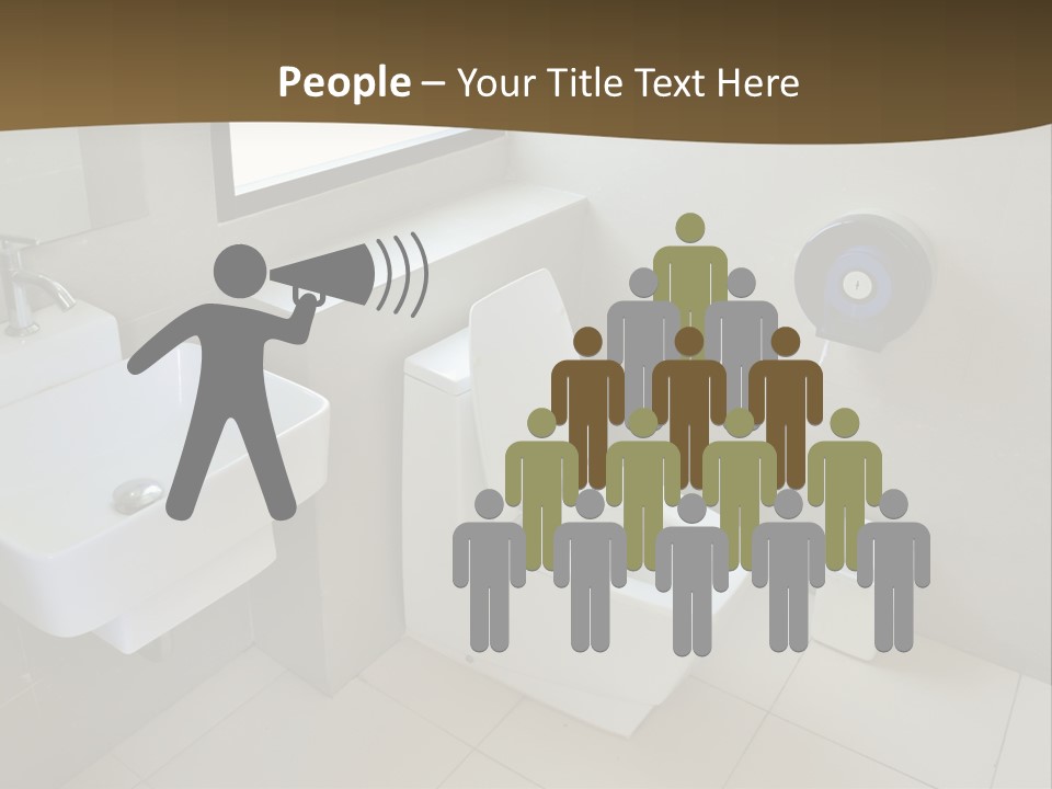 A White Toilet Sitting Next To A White Sink PowerPoint Template