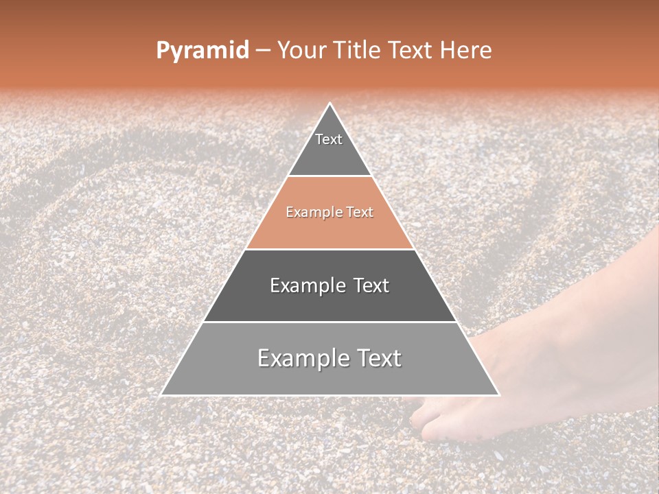 A Person's Feet In The Sand With A Heart Drawn On It PowerPoint Template