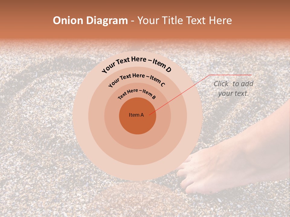 A Person's Feet In The Sand With A Heart Drawn On It PowerPoint Template