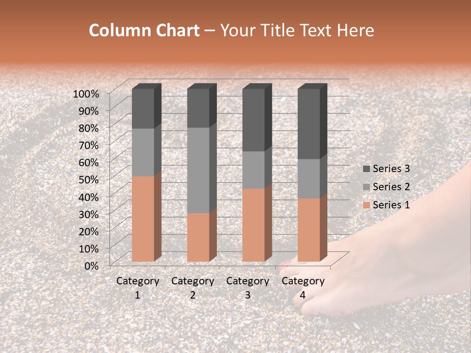 A Person's Feet In The Sand With A Heart Drawn On It PowerPoint Template