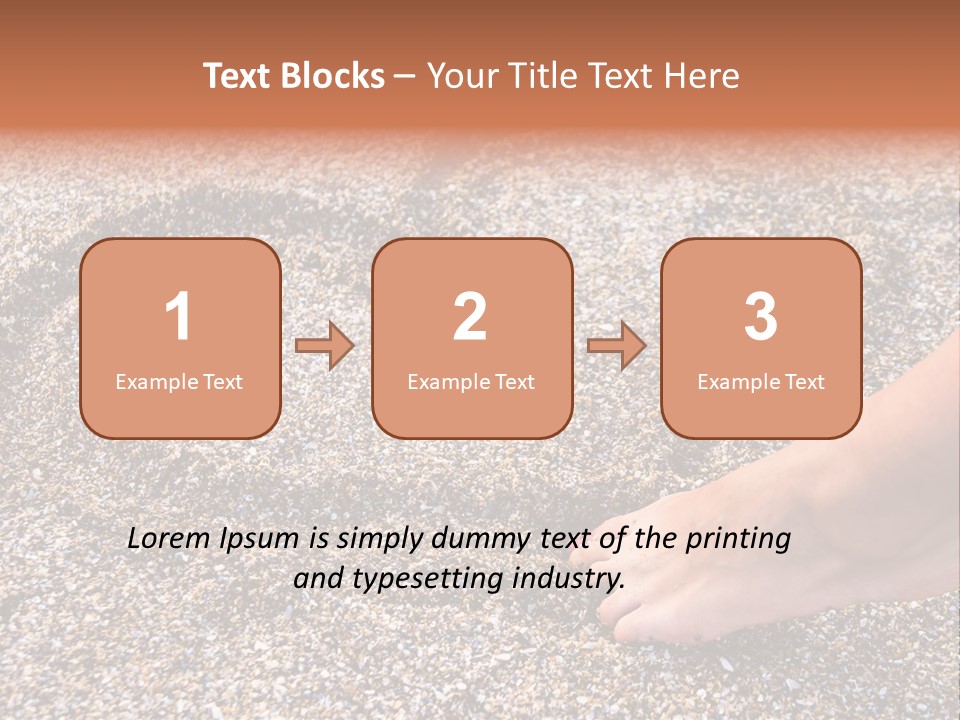 A Person's Feet In The Sand With A Heart Drawn On It PowerPoint Template