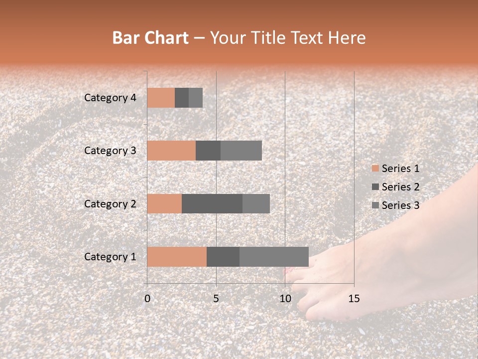 A Person's Feet In The Sand With A Heart Drawn On It PowerPoint Template