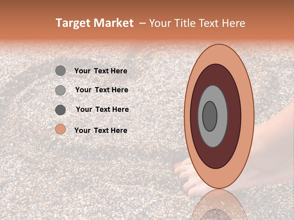 A Person's Feet In The Sand With A Heart Drawn On It PowerPoint Template