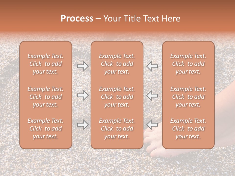 A Person's Feet In The Sand With A Heart Drawn On It PowerPoint Template