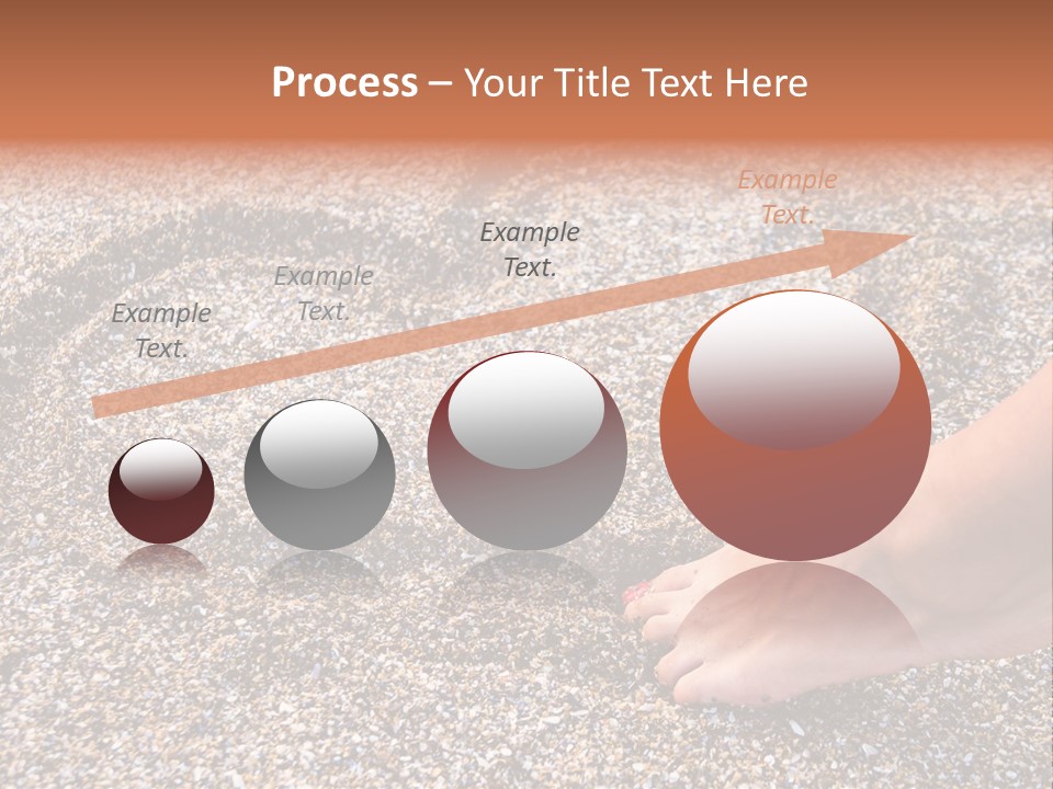 A Person's Feet In The Sand With A Heart Drawn On It PowerPoint Template