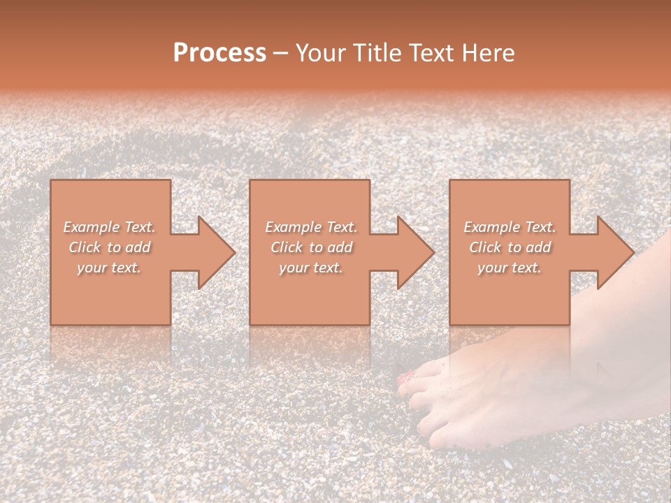 A Person's Feet In The Sand With A Heart Drawn On It PowerPoint Template
