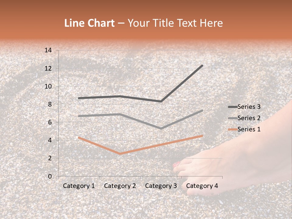 A Person's Feet In The Sand With A Heart Drawn On It PowerPoint Template