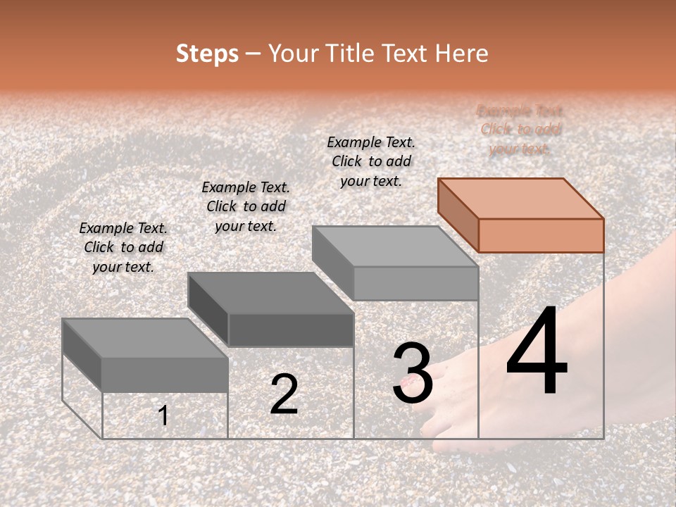A Person's Feet In The Sand With A Heart Drawn On It PowerPoint Template