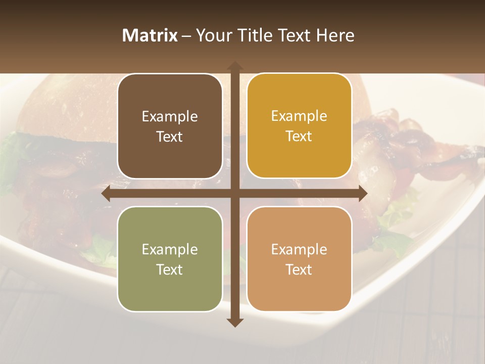 A Sandwich With Bacon And Lettuce On A Plate PowerPoint Template