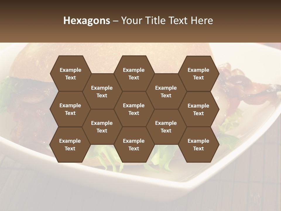 A Sandwich With Bacon And Lettuce On A Plate PowerPoint Template