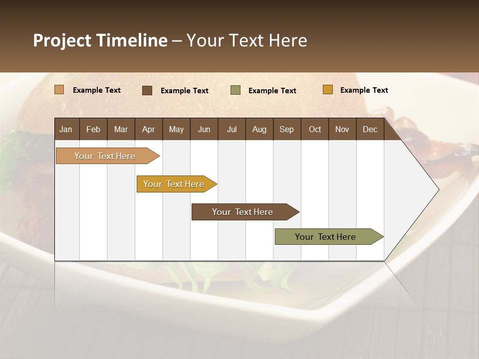 A Sandwich With Bacon And Lettuce On A Plate PowerPoint Template