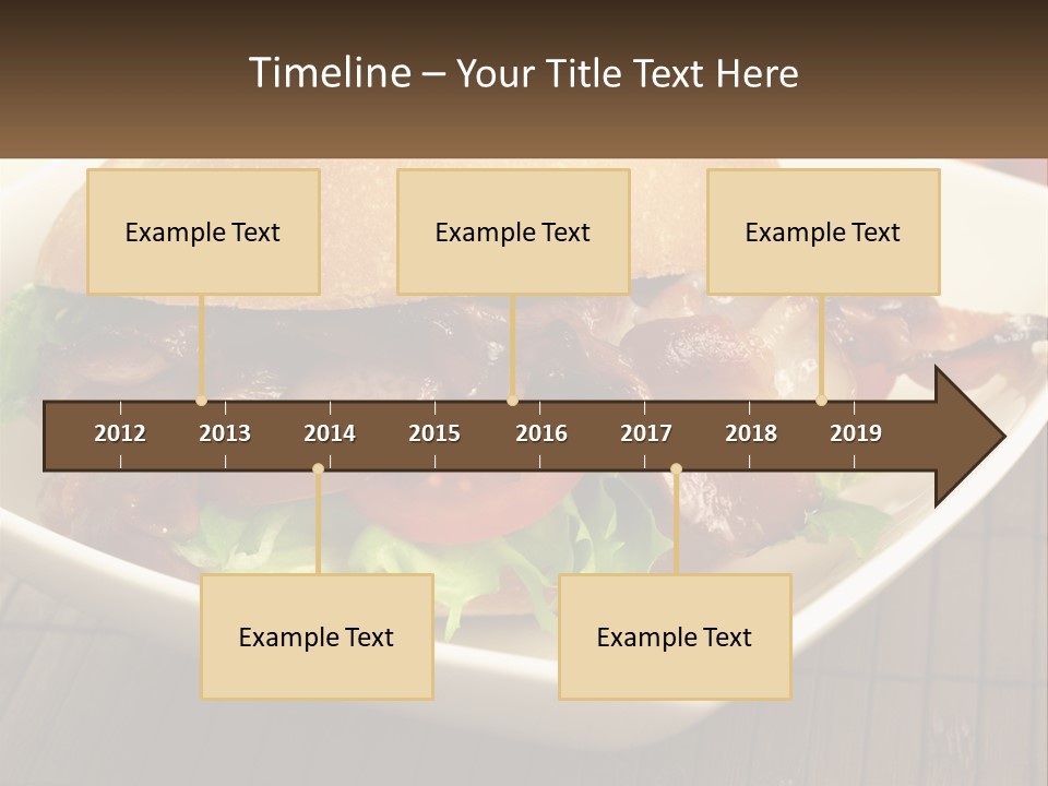 A Sandwich With Bacon And Lettuce On A Plate PowerPoint Template